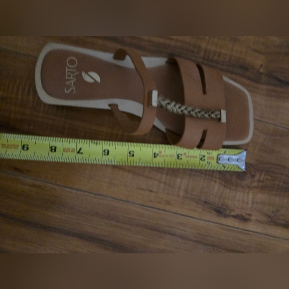 Franco Sarto Sandals Womens Size 5 Tan Effy Open Toe Leather Sandal - Picture 10 of 11